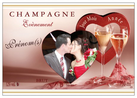 Etiquette champagne personnalisée